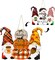 Reversible Fall & Christmas Door Decor – Wooden Pumpkin & Snowman Hanging Sign, Thanksgiving & Holiday Porch Wall Decoration, Buffalo Plaid “Thankful” / “Let It Snow” (Orange/Red) 11.81"L x 15.35"W